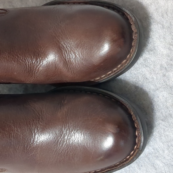 Born Olivia brown Leather Ankle Booties Size 8 - Picture 9 of 9